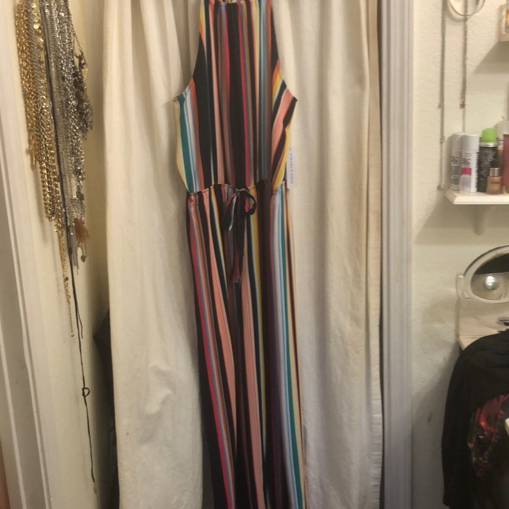 Multi stripped romper